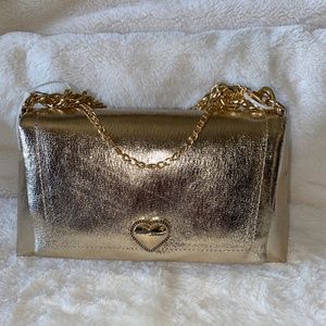 Betsey Johnson Gold Handbag/Crossbody